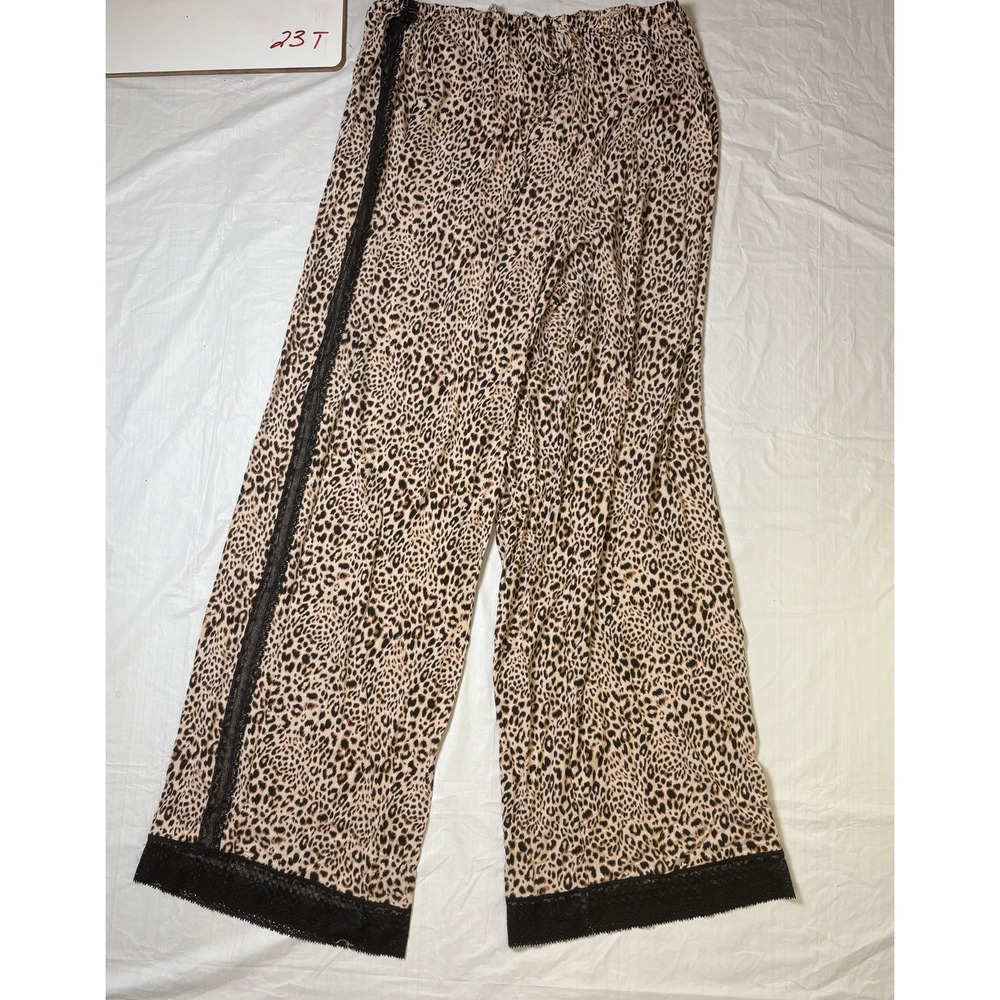 Womens victoria's Secret pajama‎ pants cheetah print Size Extra Large